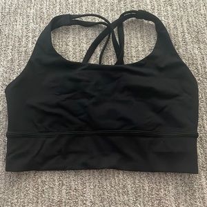 Lululemon Energy Longline Bra - Black - Size: 6